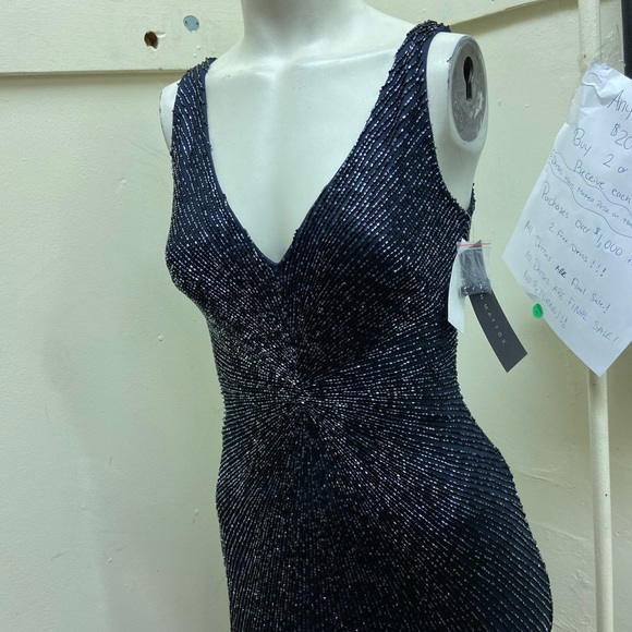 staud blue beaded dress Staud Le Sable Dress Blue Toile main image 1